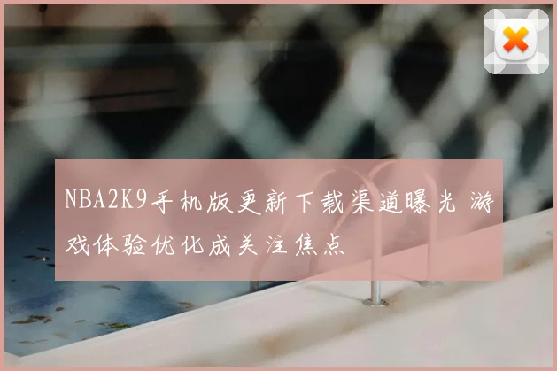 NBA2K9手机版更新下载渠道曝光 游戏体验优化成关注焦点
